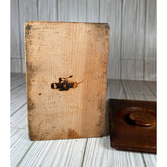 VTG Japanese Fire Box with Lid Rooster Chicken by Woodpecker Wood Ware - Picture 7 of 9